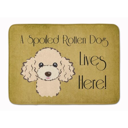 Carolines Treasures Buff Poodle Spoiled Dog Lives Here Machine Washable Memory Foam Mat BB1506RUG
